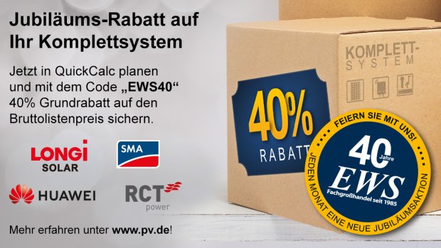 40 Jahre EWS - Aprilaktion 40 Jahre EWS - Aprilaktion