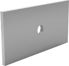 K2 Underlay plate aluminium 100x50x4mm