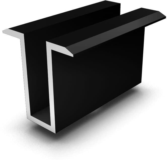 K2 Modul Mellemklemme Solo, sort anodiseret