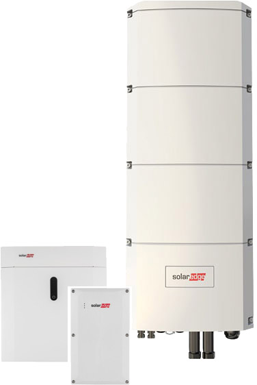 SolarEdge SE5K Home Hub + SolarEdge Home Battery 4,85 kWh with emergency power