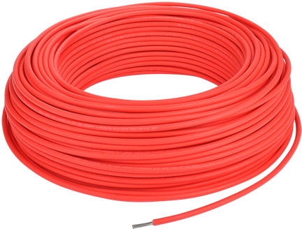 KBE Solar DB+ Kabel, H1Z2Z2-K, 6mm², 100m, rød