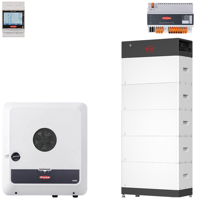 Fronius Symo GEN24 8.0 + BYD 12.8 (HVS+) with emergency power
