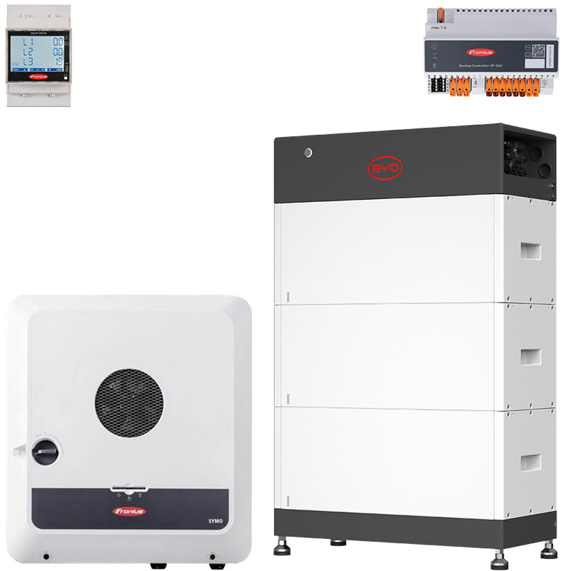 Fronius Symo GEN24 12.0 + BYD 7.7 (HVS+) with emergency power