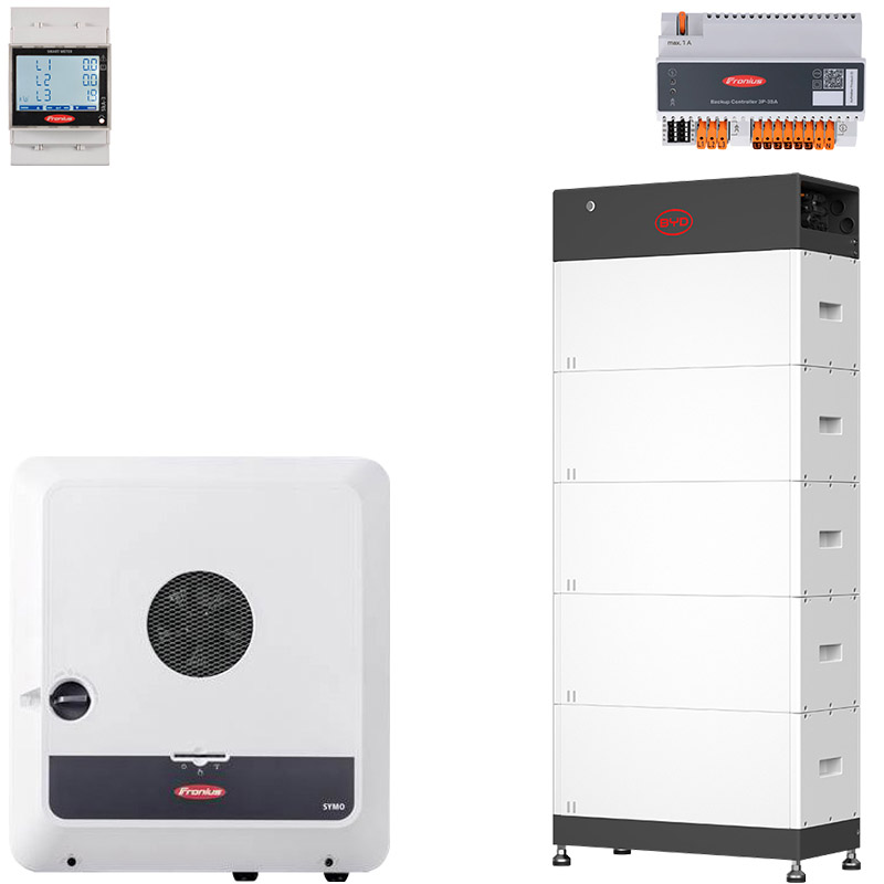 Fronius Symo GEN24 10.0 + BYD 13.8 (HVM+) with emergency power