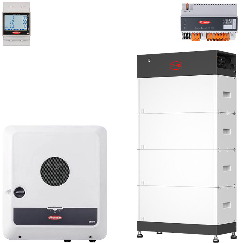 Fronius Symo GEN24 12.0 + BYD 11.0 (HVM+) with emergency power