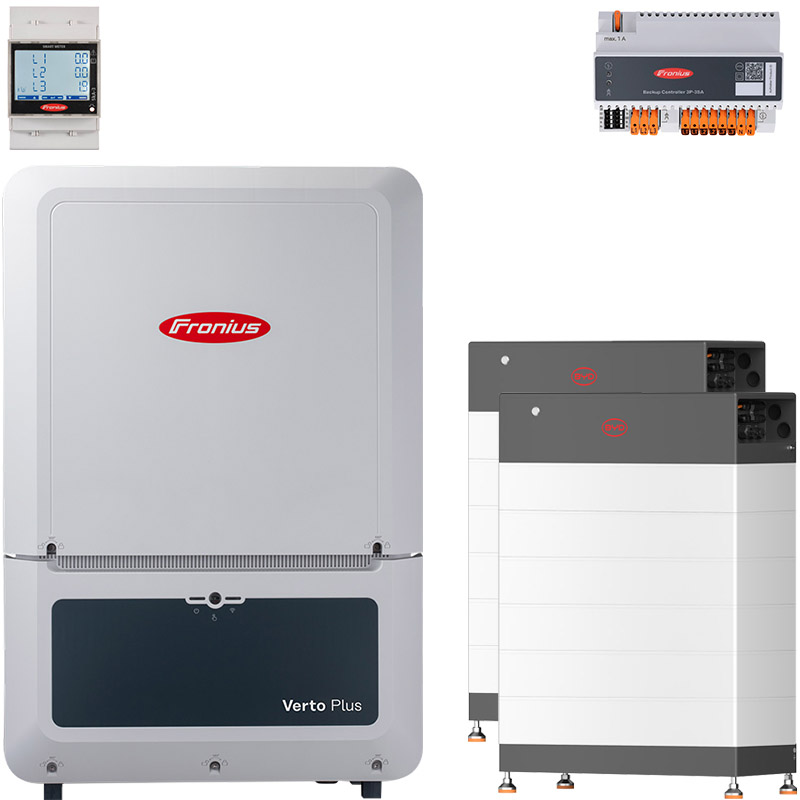 Fronius Verto Plus 17.5 + BYD 35.6 (HVB) twin tower with emergency power