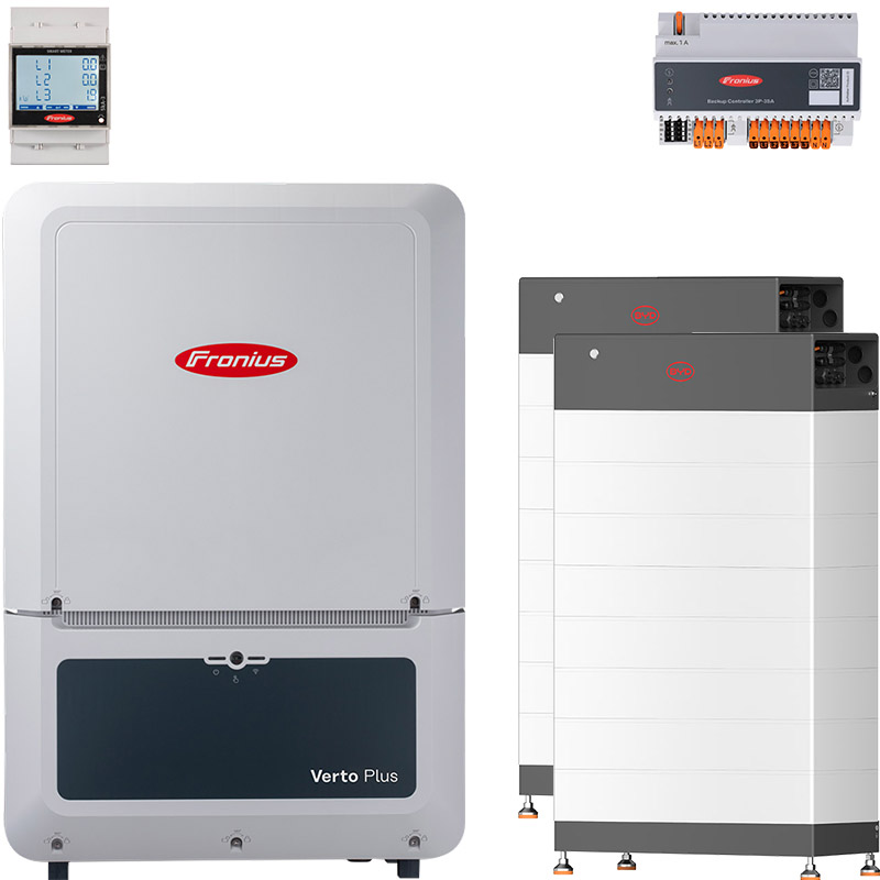Fronius Verto Plus 17.5 + BYD 47.5 (HVB) twin tower with emergency power