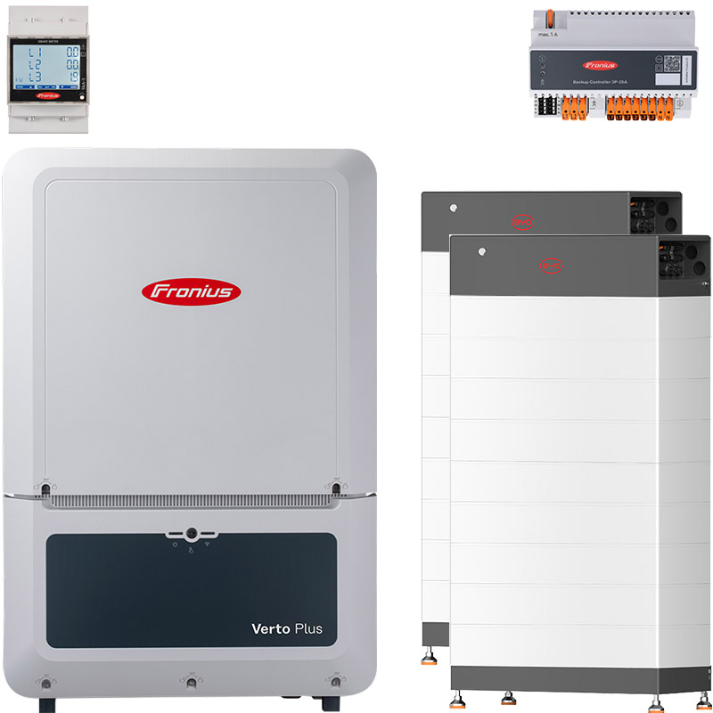 Fronius Verto Plus 20.0 + BYD 53.4 (HVB) twin tower with emergency power