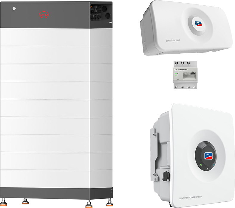 SMA Sunny Tripower Hybrid X 15 + BYD 26,7 kWh (HVB) with emergency power