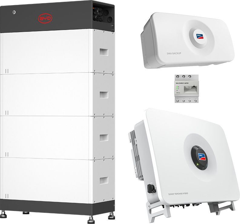 SMA Sunny Tripower Hybrid X 20 + BYD 11,0 kWh (HVM+) with emergency power