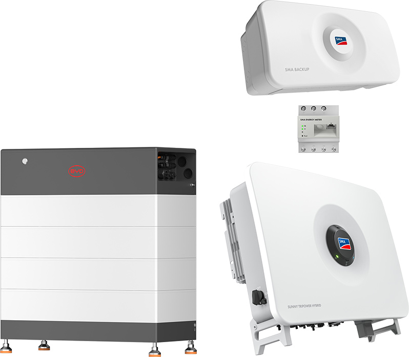 SMA Sunny Tripower Hybrid X 20 + BYD 11,9 kWh (HVB) with emergency power