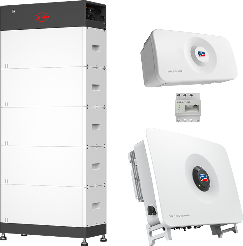 SMA Sunny Tripower Hybrid X 20 + BYD 13,8 kWh (HVM+) with emergency power
