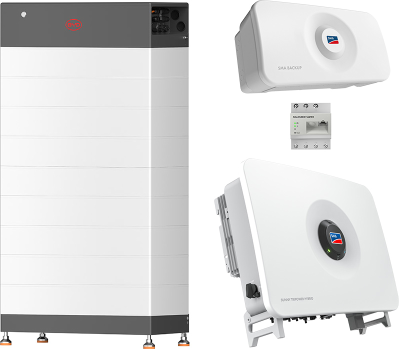 SMA Sunny Tripower Hybrid X 20 + BYD 26,7 kWh (HVB) with emergency power