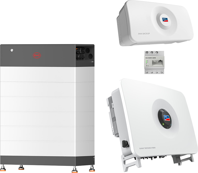 SMA Sunny Tripower Hybrid X 30 + BYD 17,8 kWh (HVB) with emergency power