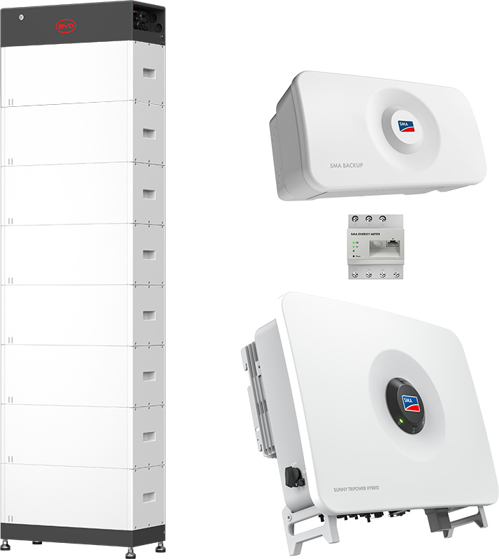 SMA Sunny Tripower Hybrid X 30 + BYD 22,1 kWh (HVM+) with emergency power