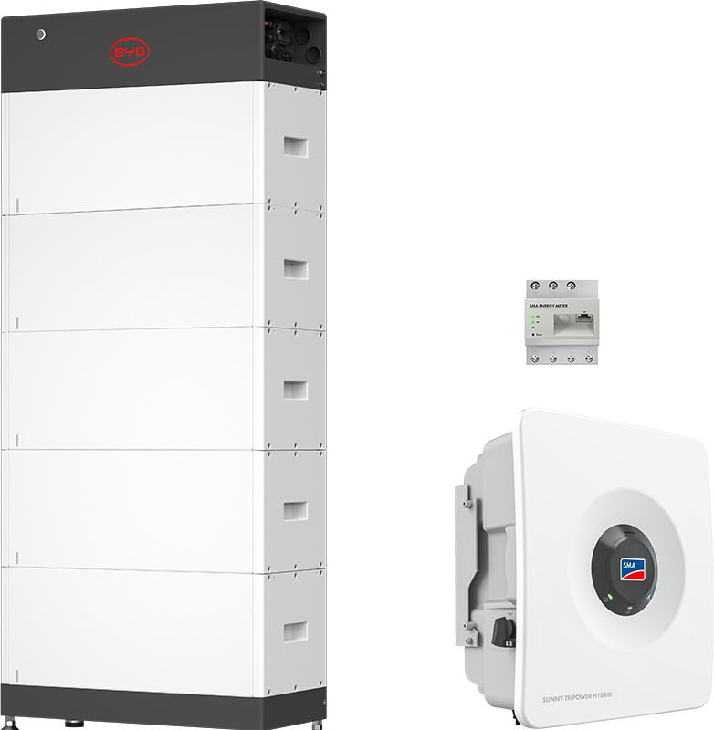 SMA Sunny Tripower Hybrid X 8 + BYD 12,8 kWh (HVS+) with emergency power