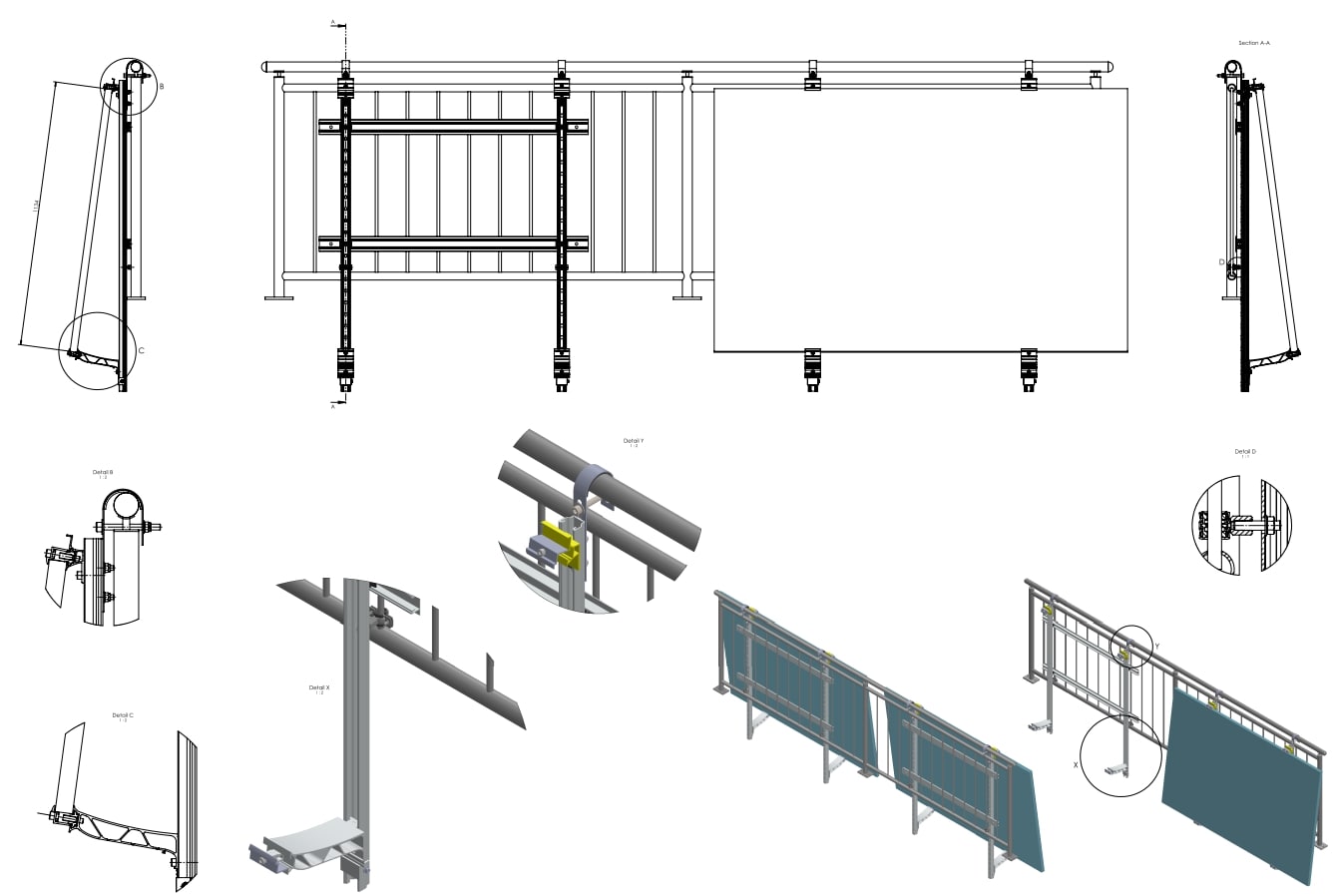 K2 Plugin-PV mountingsystem railing 6.10 (for one Module)