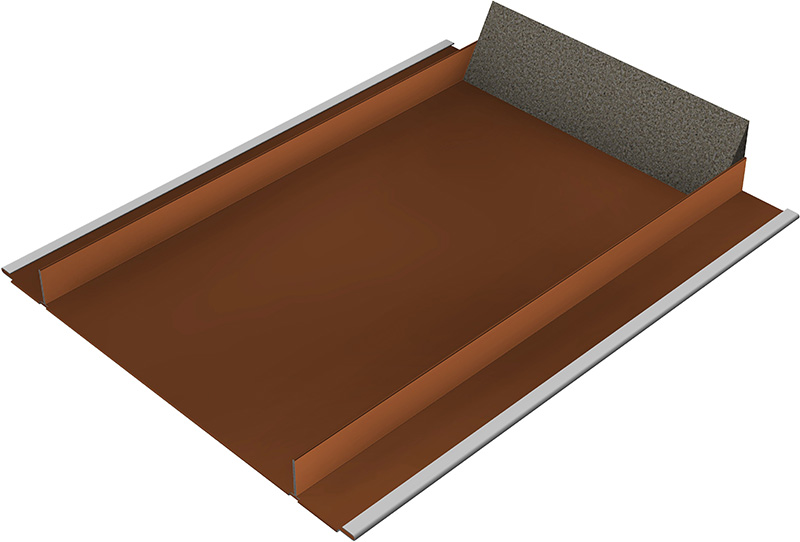 SL Rack Metal Roof Plate SL Alu L, brick red RAL 8004