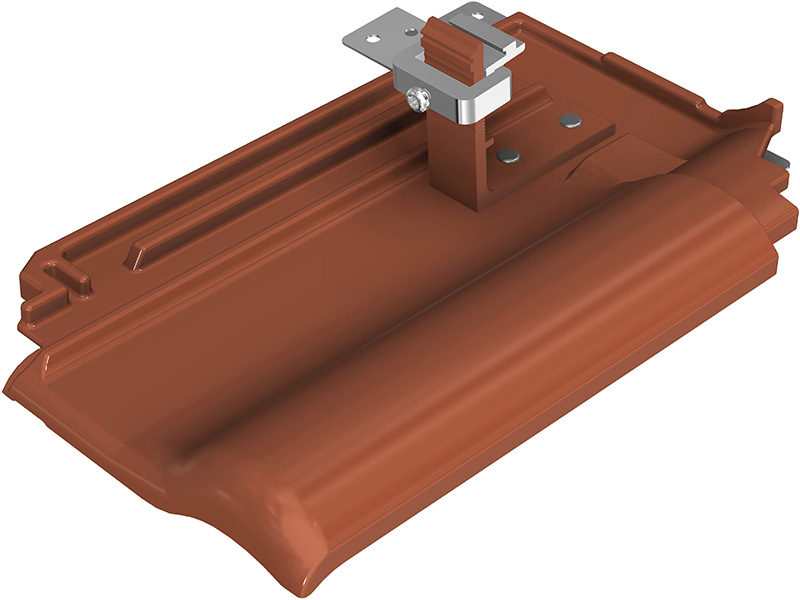 SL Rack Delta-Plate for Erlus E58, brick red RAL 8004