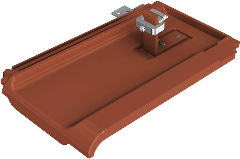 SL Rack Delta-Plate for Erlus XXL, brick red RAL 8004