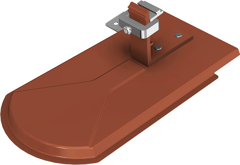 SL Rack Delta-Plate for Beavertail, brick red RAL 8004