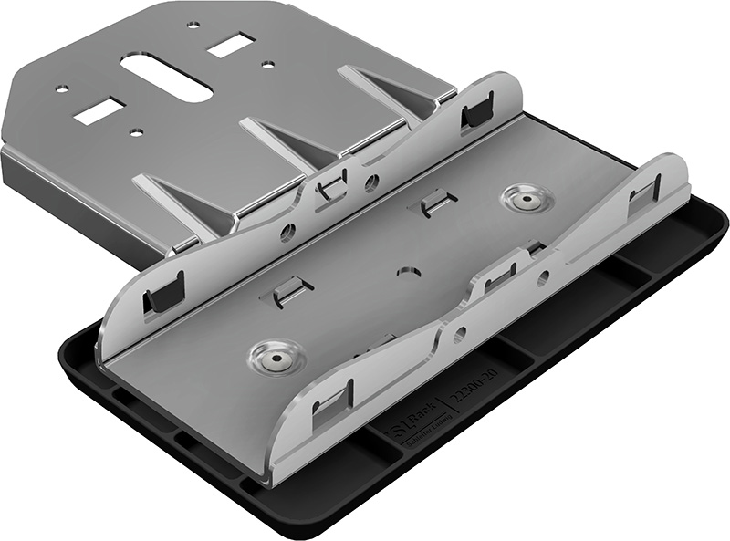 SL Rack Fast Flat - Base Plate HDPE with slotted hole - 100 mm x 200 mm