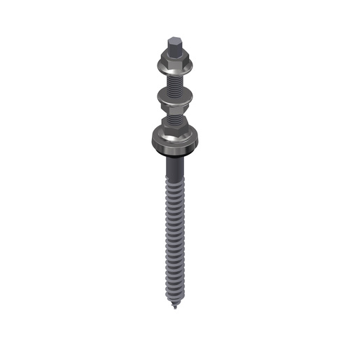 SL Rack Solar fastener with external hex head and pressure washer M10x200