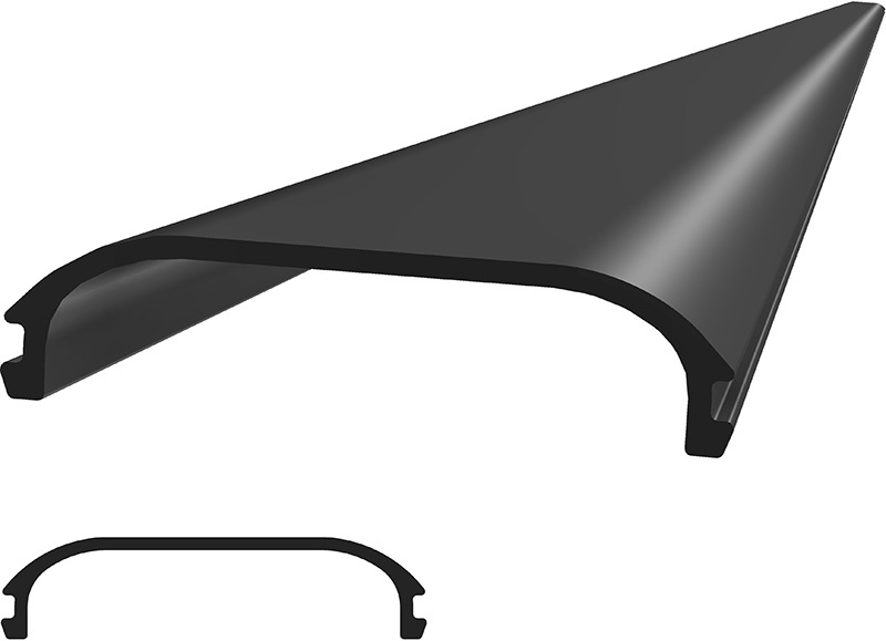 SL Rack Facade System Cover - 1790 mm, black anodized