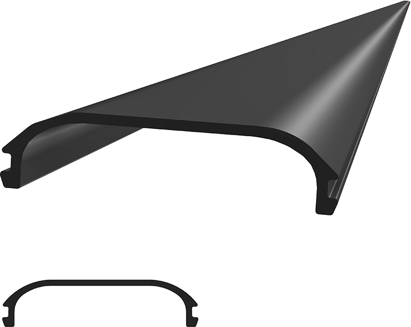 SL Rack Facade System Cover - 4575 mm, black anodized