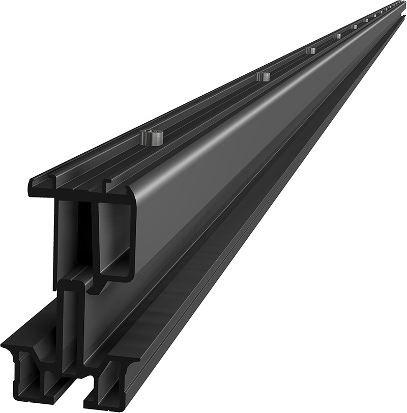SL Rack Facade System Bottom - 4575 mm, black anodized