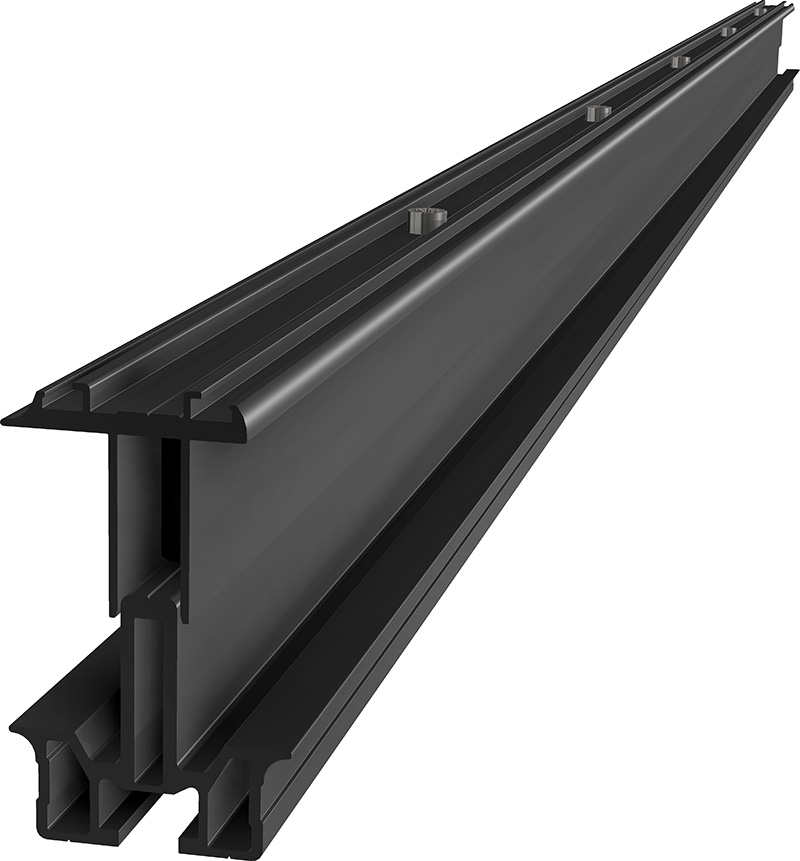 SL Rack Facade System Mid - 1790 mm, black anodized