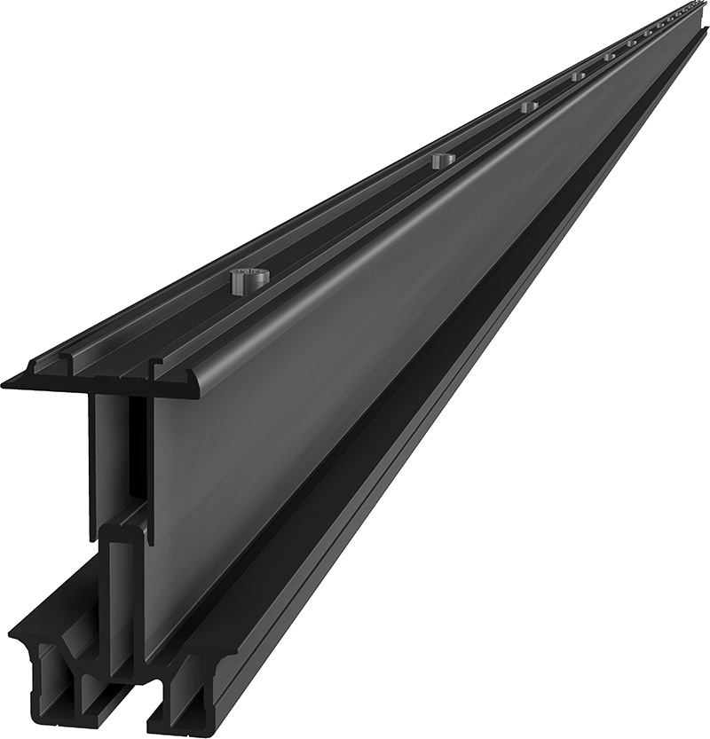 SL Rack Facade System Mid - 4575 mm, black anodized