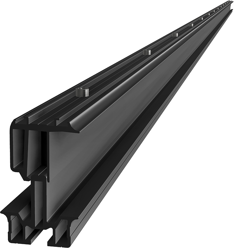 SL Rack Facade System Top - 4575 mm, black anodized