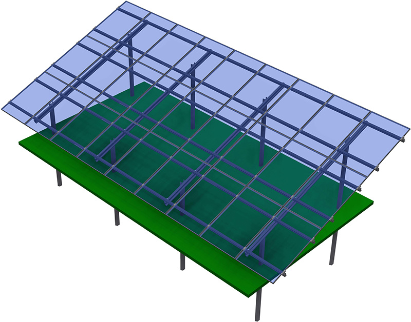 SL Rack Standard Ground Mount Rack - 3V x 9 modules - from 500 to 1000 kWp