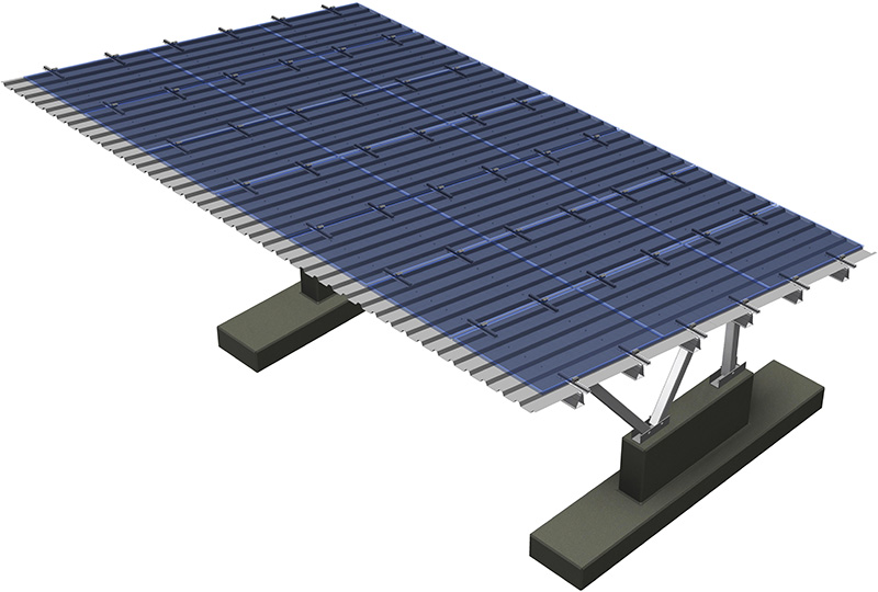 SL Rack Standard Carport 2 parkeringspladser – 3V x 7 paneler 