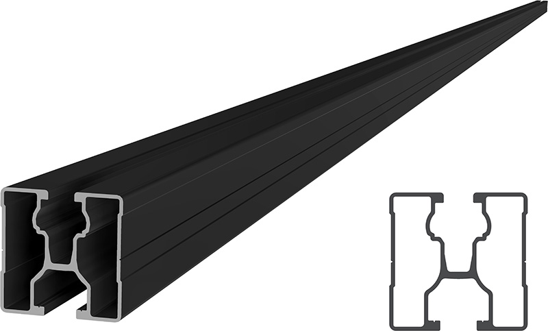 SL Rack RAIL 40 - 4750 mm, black anodized