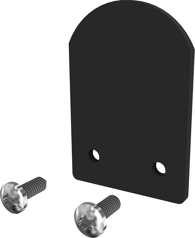SL Rack End Cover RAIL Inlay 30 bk anodized