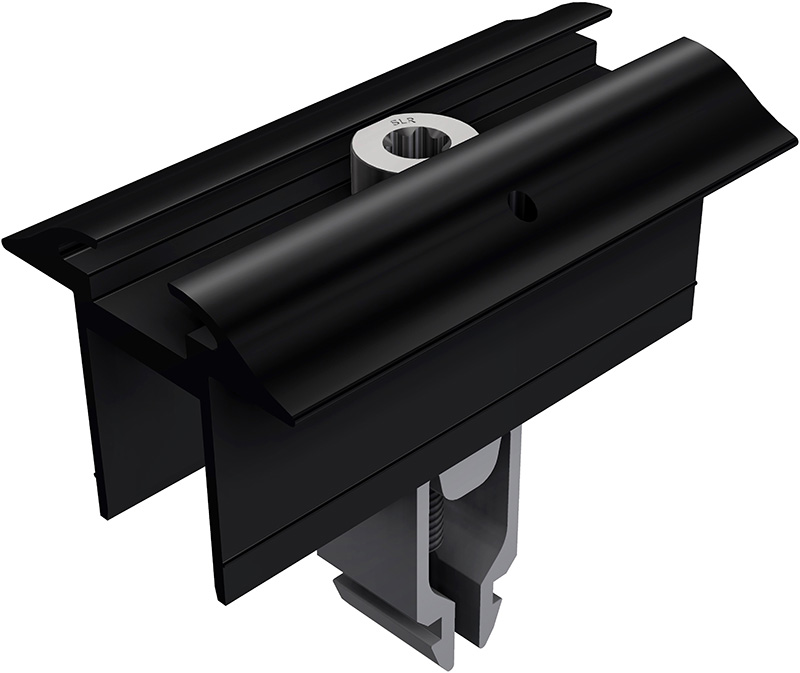 SL Rack Mid Clamp without grounding, black anodized