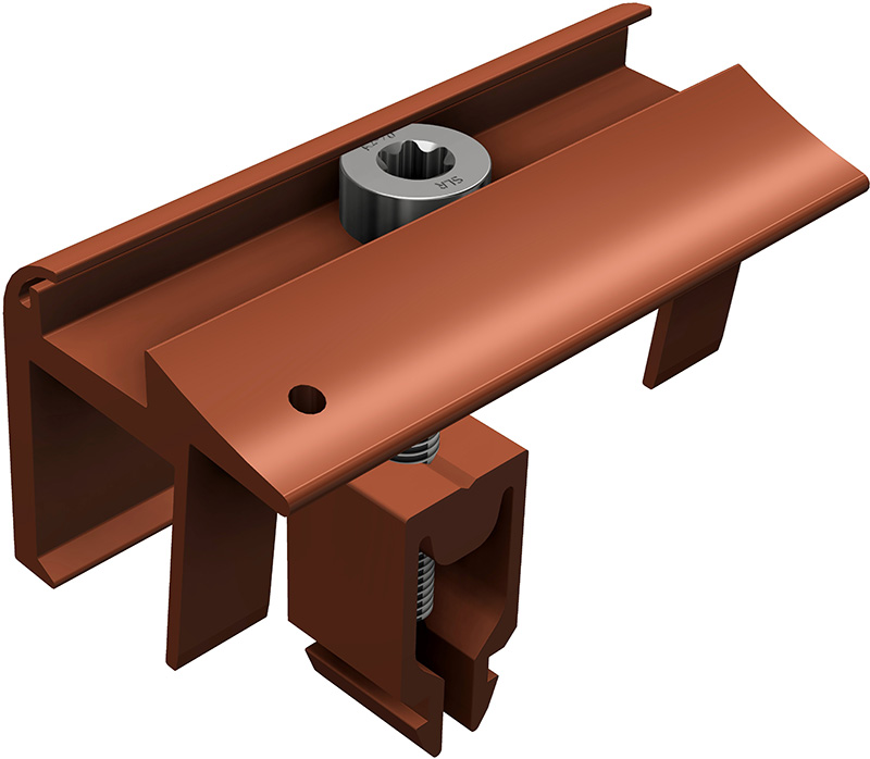 SL Rack End Clamp Vario without grounding - custom colour