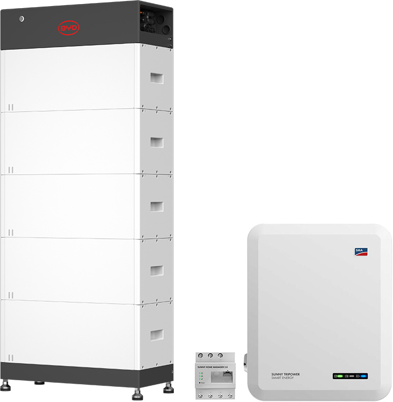 SMA Sunny Tripower 10.0 Smart Energy + BYD 13.8 (HVM+) with emergency power