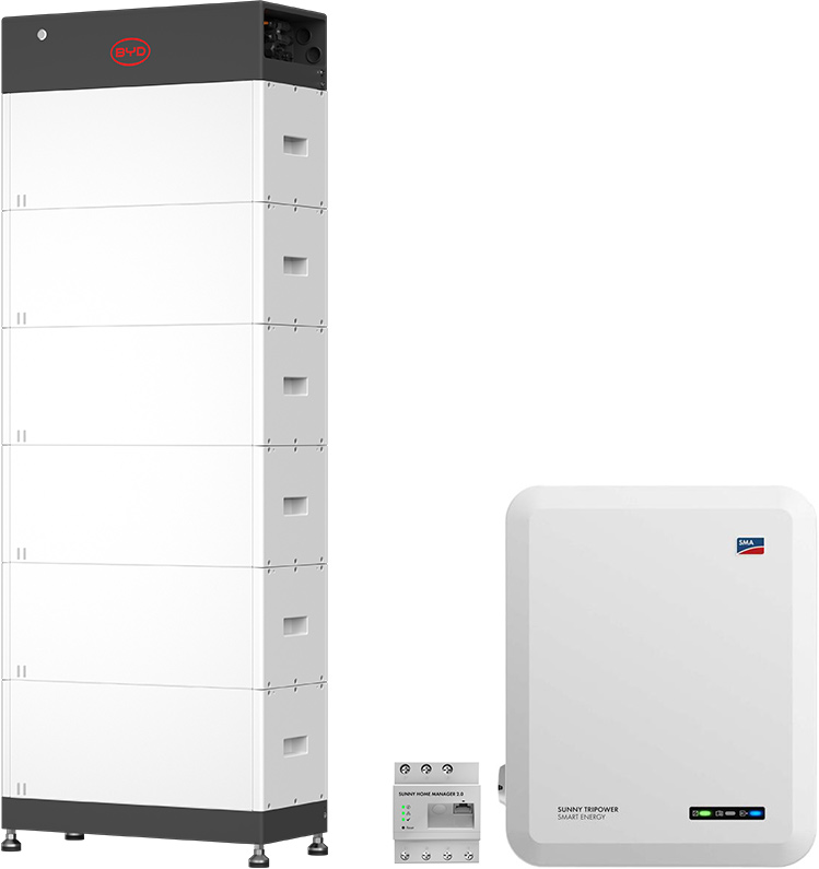 SMA Sunny Tripower 10.0 Smart Energy + BYD 16.6 (HVM+) with emergency power