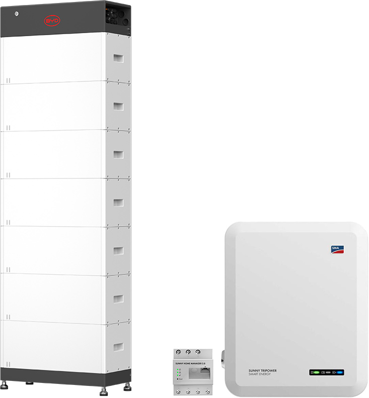 SMA Sunny Tripower 10.0 Smart Energy + BYD 19.6 (HVM+) with emergency power
