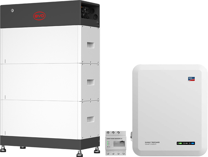SMA Sunny Tripower 5.0 Smart Energy + BYD 7.7 (HVS+) with emergency power