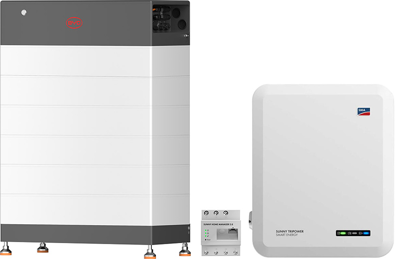 SMA Sunny Tripower 10.0 Smart Energy + BYD 17.8 (HVB) with emergency power