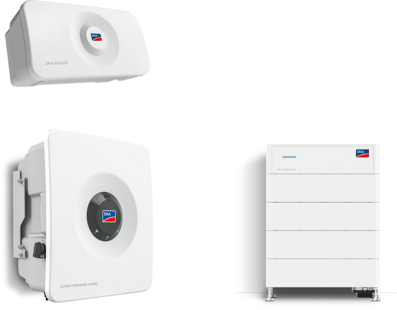 SMA Sunny Tripower Hybrid X 15.0 + Storage M 16.4 kWh with emergency power