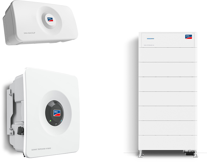 SMA Sunny Tripower Hybrid X 15.0 + Storage M 28.7 kWh with emergency power