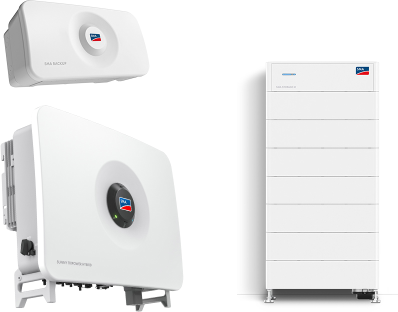 SMA Sunny Tripower Hybrid X 20.0 + Storage M 28.7 kWh with emergency power