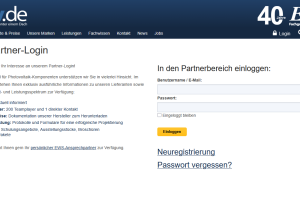 1b. Loggen Sie sich im Partnerbereich ein